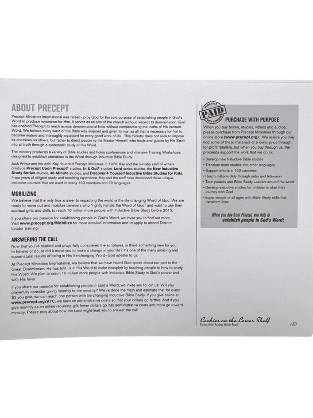 Cookies On The Lower Shelf Part I Genesis-Ruth Spiral-Bound Bible Study Workbook - Picture 12 of 14